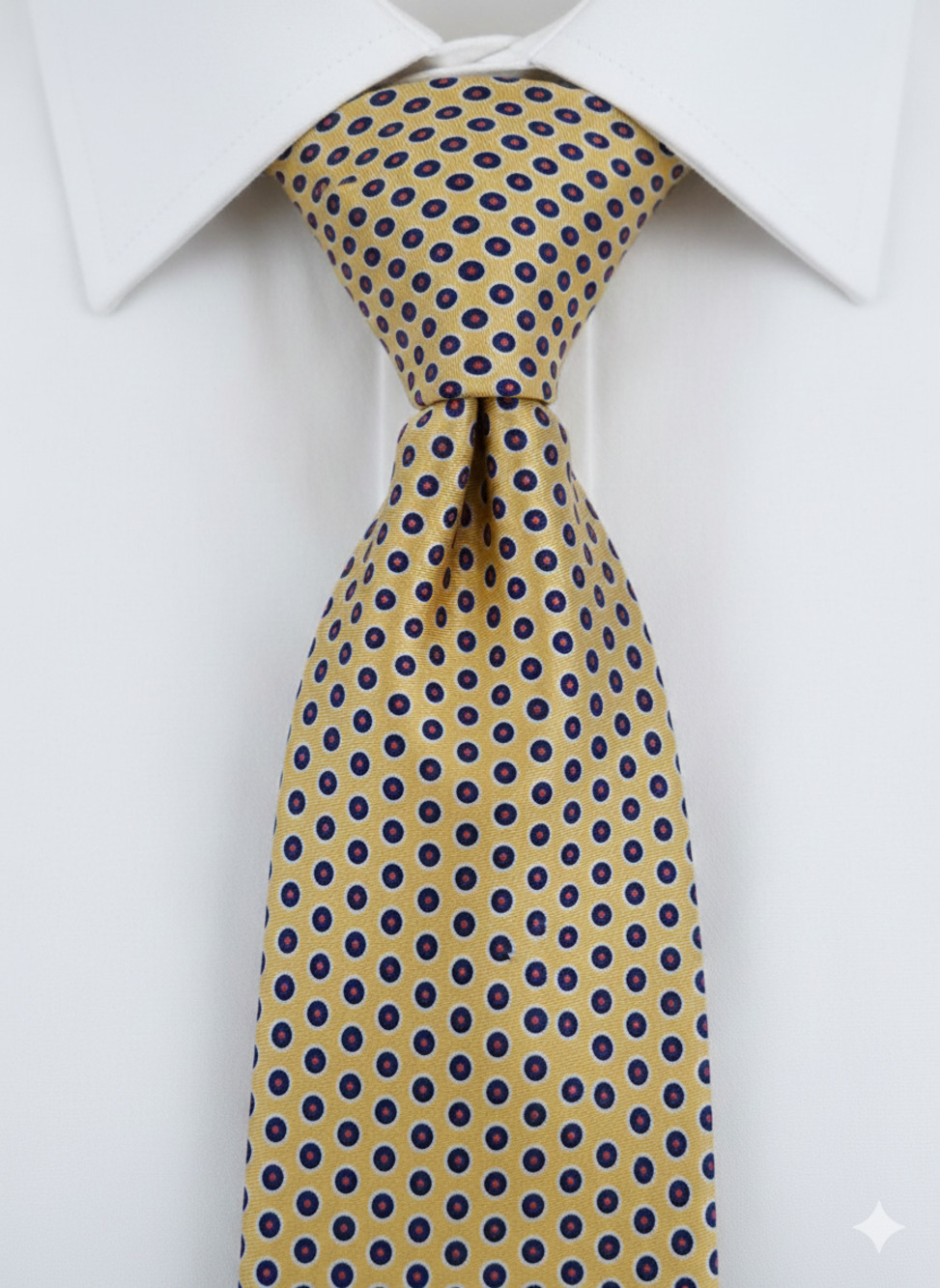 LRL Ralph Lauren yellow purple orange circles silk tie - 60"